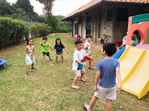kids playing at child care centre